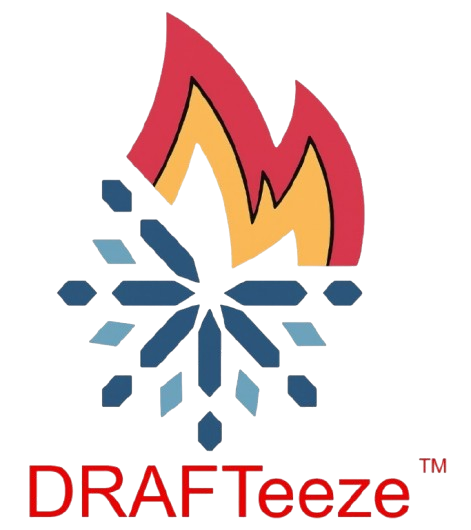 DRAFTeeze window draft stopper logo - crescent lock window seal for single and double hung windows