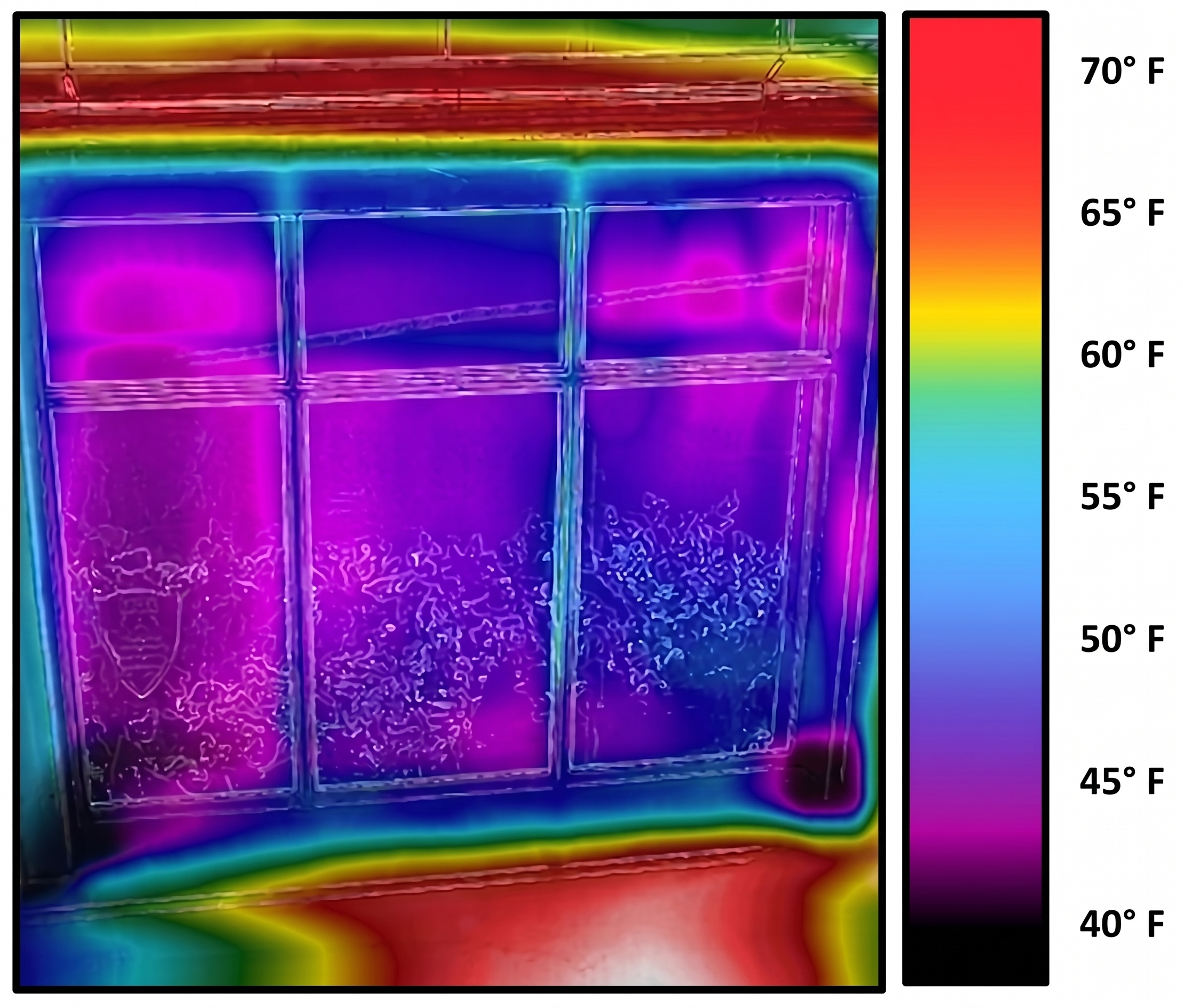 FLIR Infrared image before DRAFTeeze installation