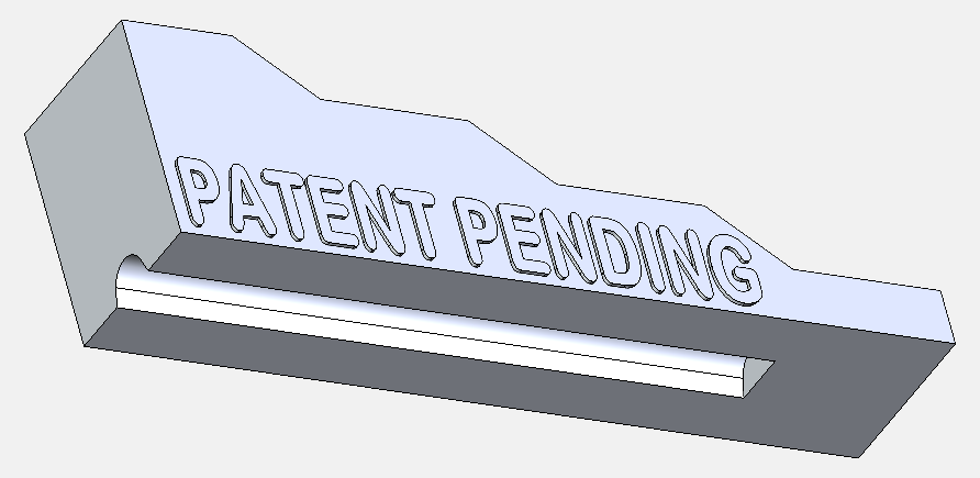 DRAFTeeze patent pending precision-fit crescent swing lock window seal - bottom view showing sealing mechanism